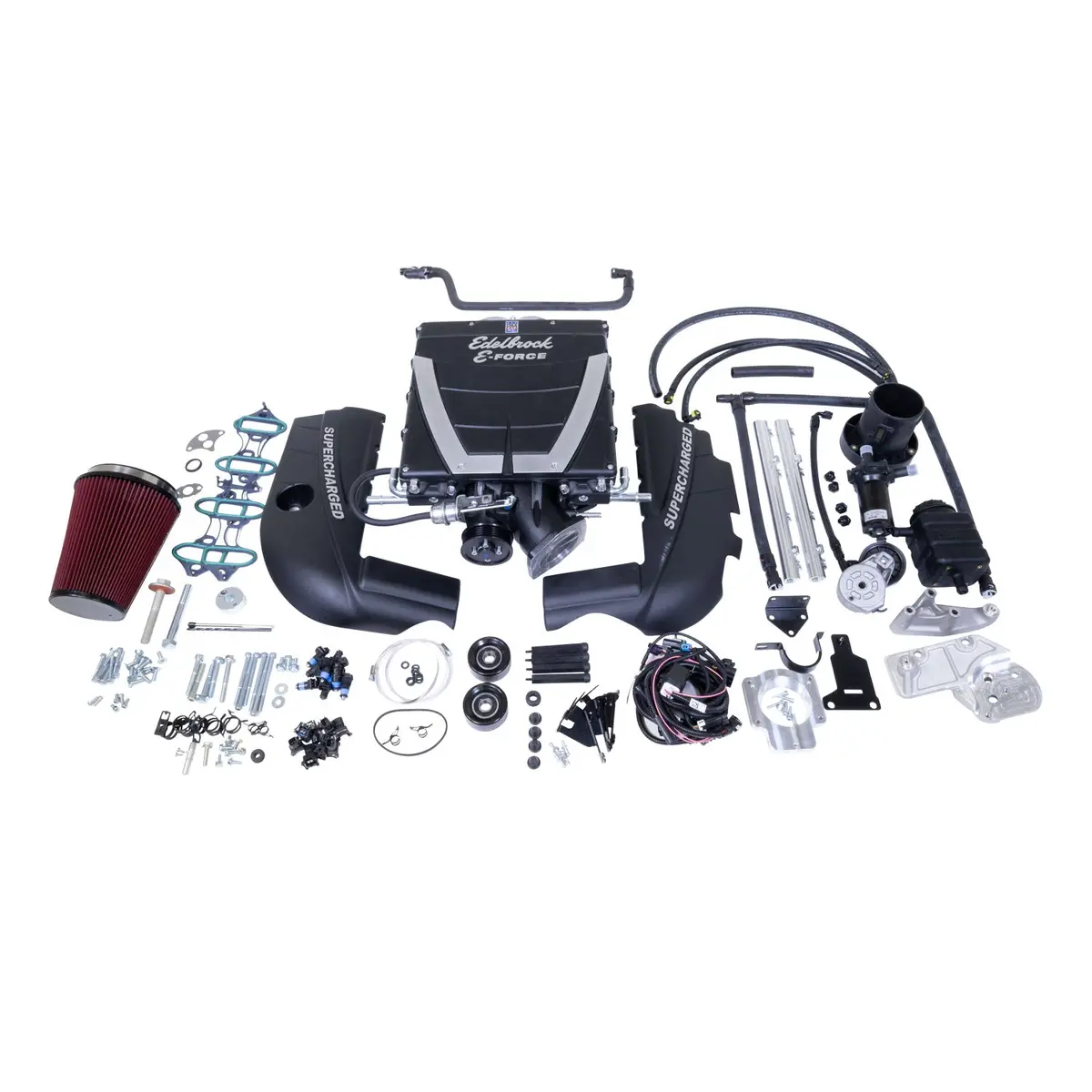 Edelbrock 15460 Supercharger Kit For Ls Swap W/ Corvette Belt Offset 1