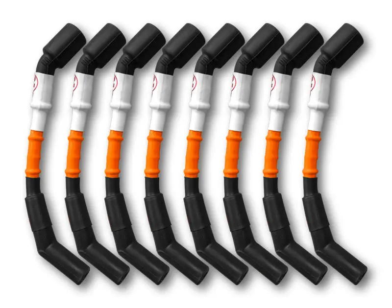 Kooks 750205 10Mm Spark Plug Wires - Orange W/Black Boots (8 Pc. Set) For Gm Lsx Trucks 1