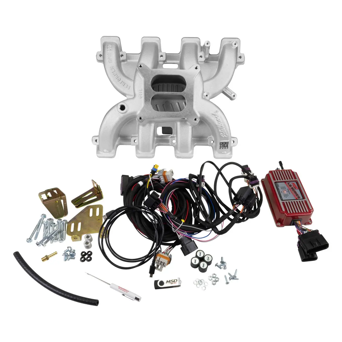Edelbrock 71196 Performer Rpm Intake Manifold With Timing Control Module For Gm Ls3 1