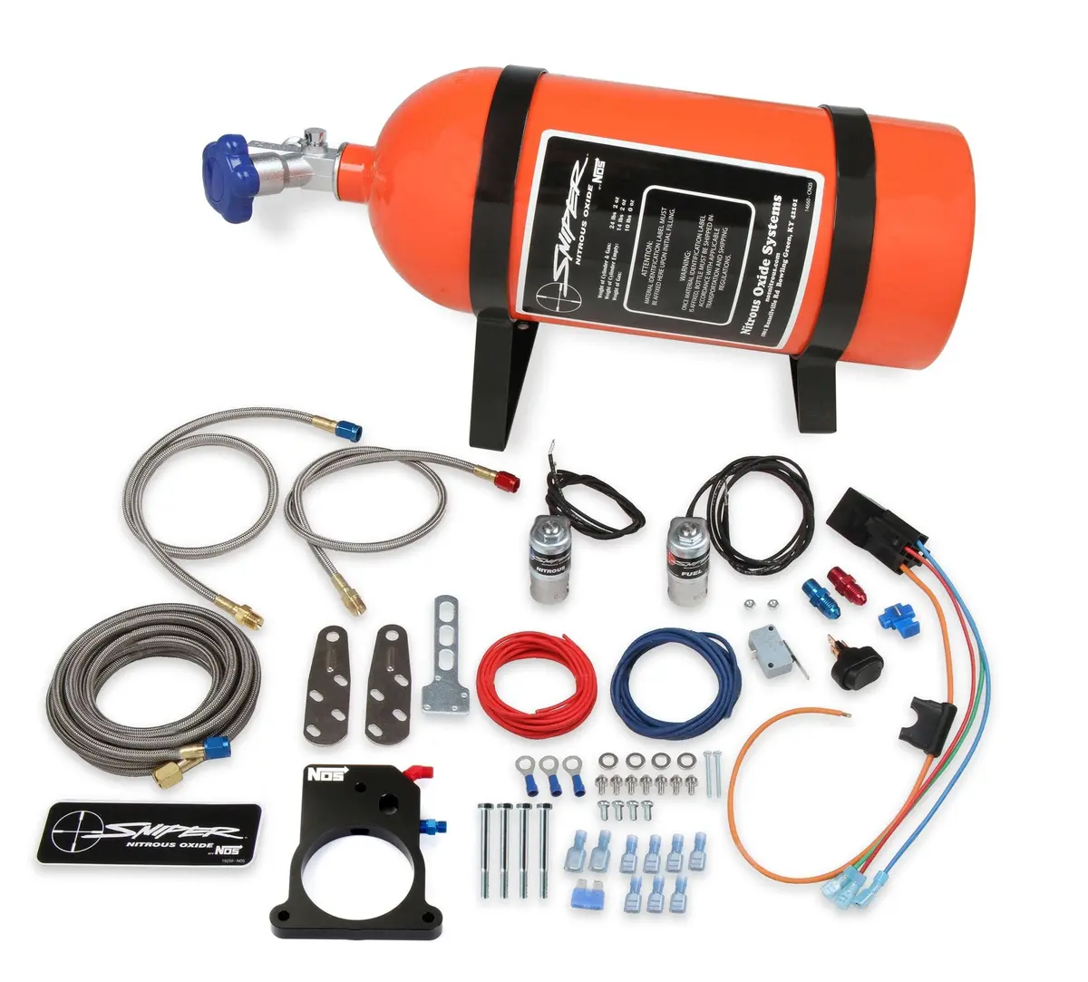 Nos 07164Nos Sniper Plate Wet Nitrous System For 1997-2012 Gm Ls 80Mm 3-Bolt Throttle Body 1