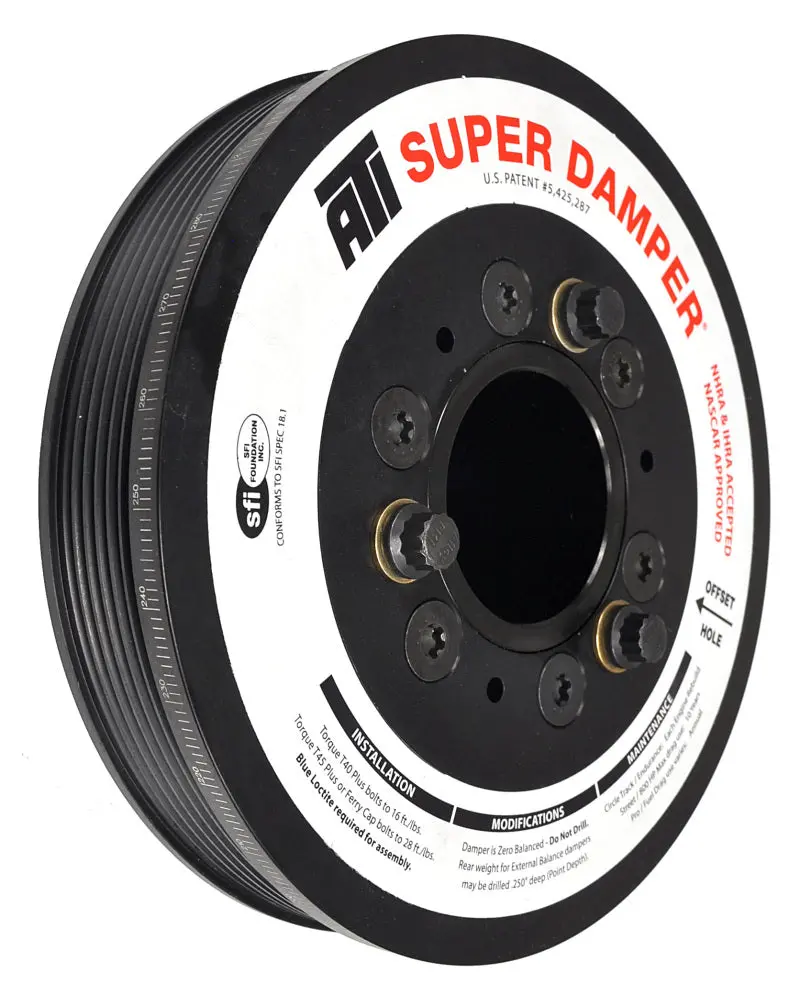 Ati Damper - 7.48In - Alum Lw - 6 Grv - Ls1/Ls2 - F & V Body - No A/C - 3 Ring 1