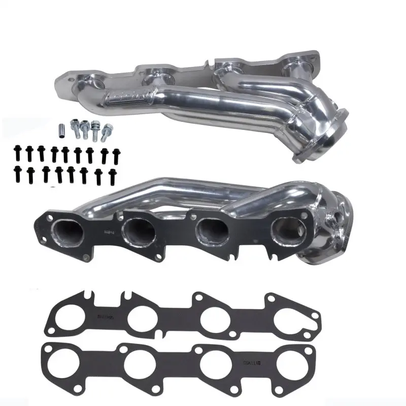 Bbk 40280 1-3/4 Shorty Exhaust Headers Polished Silver Ceramic For 2009+ Dodge Challenger Charger 5.7 Hemi 1