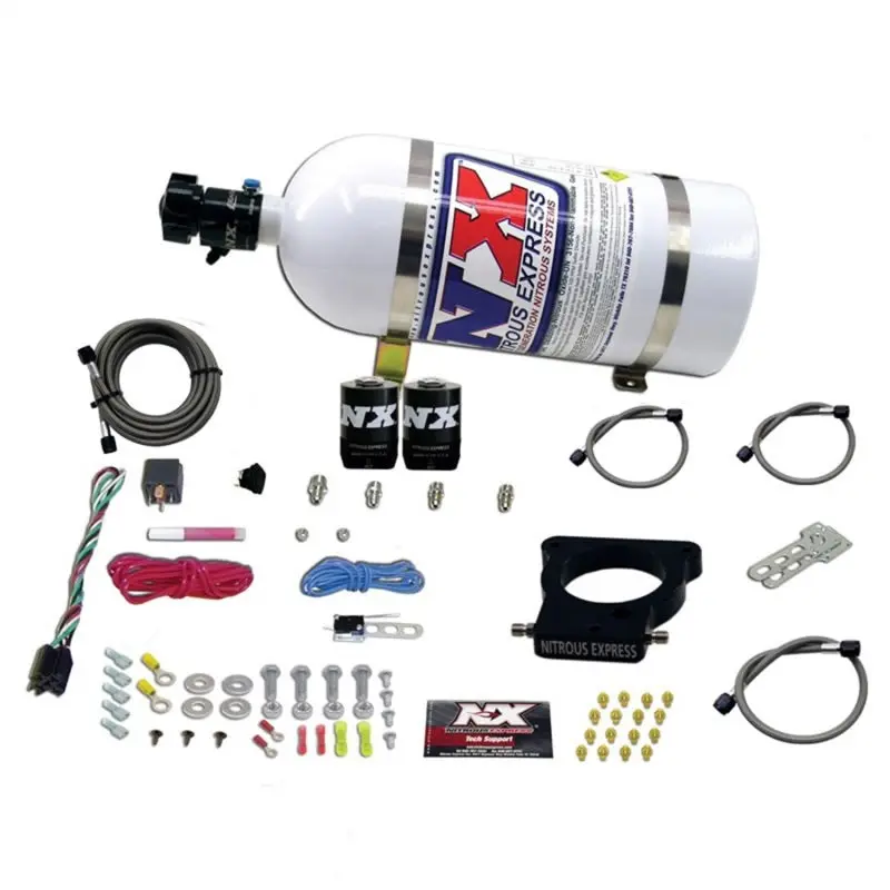 Nitrous Express Gm Ls 78Mm 3-Bolt Nitrous Plate Kit (50-350Hp) W/10Lb Bottle 1