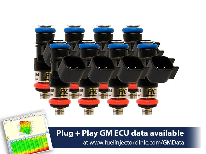 540Cc (60 Lbs/Hr At Oe 58 Psi Fuel Pressure) Fic Fuel Injector Clinic Injector Set For Ls3, Ls7, Lsa, L76, L92, And L99 Engines (High-Z) 1
