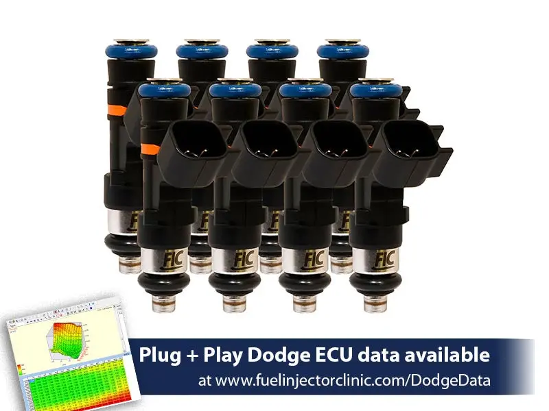 775Cc (85 Lbs/Hr At Oe 58 Psi Fuel Pressure) Fic Fuel Injector Clinic Injector Set For Dodge Hemi Srt-8, 5.7 (High-Z) 1