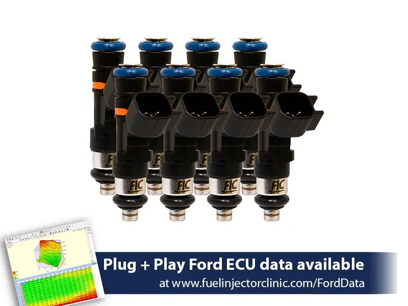 775Cc (74 Lbs/Hr At 43.5 Psi Fuel Pressure) Fic Fuel  Injector Clinic Injector Set For Ford Shelby Gt500 (2007-2014)(High-Z) 1