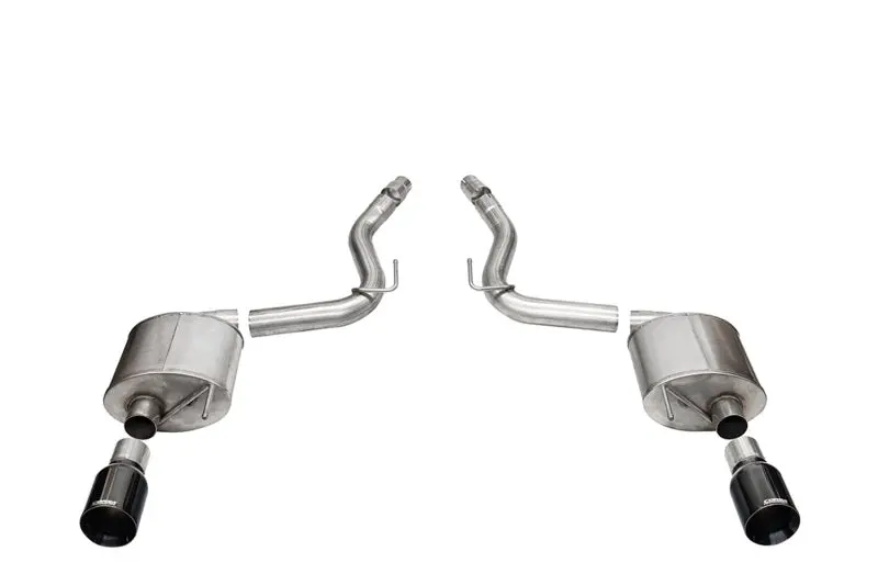 Corsa 2024 Rd Mustanggt Touring Axle-Back Ex.Sys 3.0In Dual Rear Exit W/4.5In Blk Pvd Straightcuttip 1