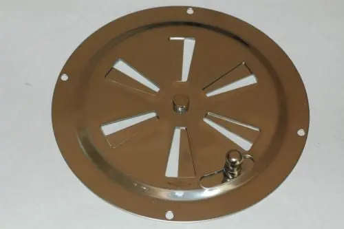 Gem Products 775 Stainless Steel 5" Round Adjustable Gemlux Butterfly Vent 1