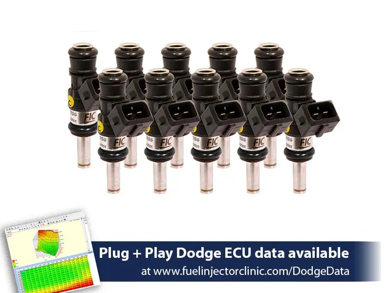 1200Cc (Previously 1100Cc) Fic Fuel Injector Clinic Injector Set For Dodge Viper Zb1 ('03-'06) 1