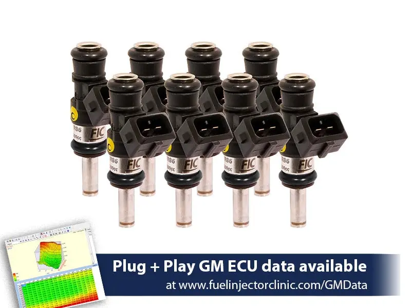 1200Cc (130 Lbs/Hr At Oe 58 Psi Fuel Pressure) Fic Fuel Injector Clinic Injector Set For 6.2 Truck Motors ('09-'13) Injector Sets (High-Z) 1