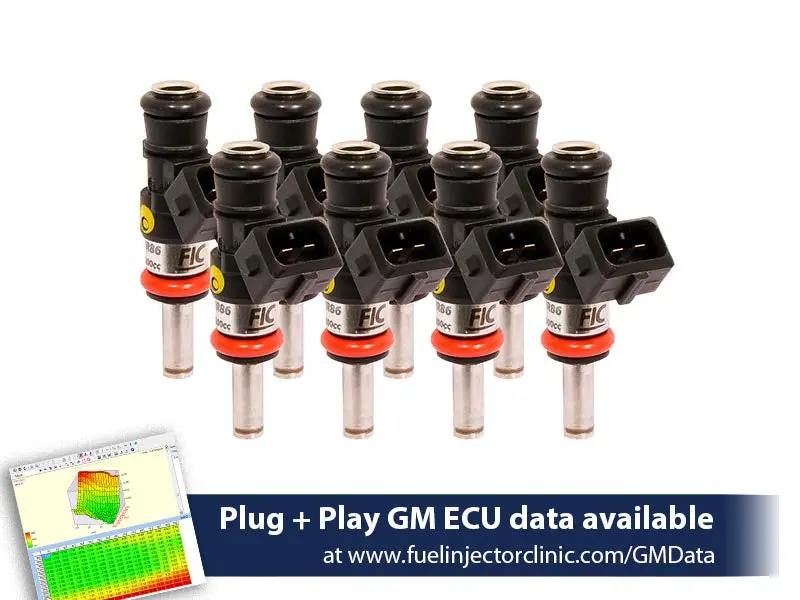 1200Cc (130 Lbs/Hr At Oe 58 Psi Fuel Pressure) Fic Fuel  Injector Clinic Injector Set For Ls3, Ls7, Lsa, L76, L92, And L99 Engines (High-Z) 1
