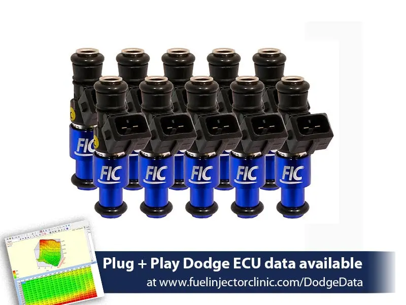 1200Cc (Previously 1100Cc) Fic Fuel Injector Clinic Injector Set For Dodge Viper Zb2 ('08-'10) Vx1 ('13-'17) 1