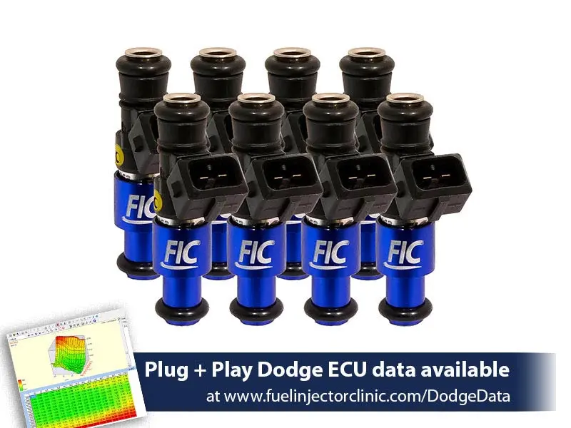 1200Cc (130 Lbs/Hr At Oe 58 Psi Fuel Pressure) Fic Fuel Injector Clinic Injector Set For Dodge Hemi Srt-8, 5.7 (High-Z) 1