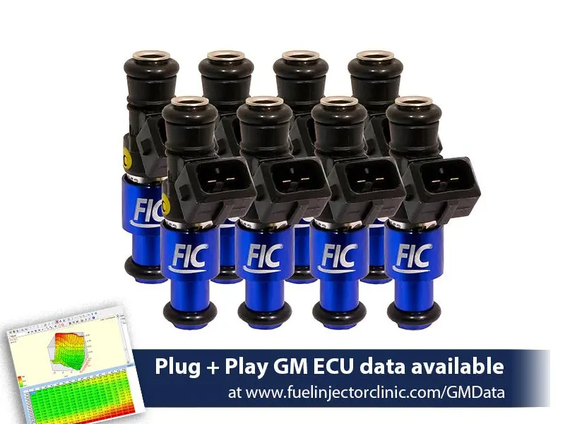 1200Cc (130 Lbs/Hr At Oe 58 Psi Fuel Pressure) Fic Fuel  Injector Clinic Injector Set For 4.8/5.3/6.0 Truck Motors ('07-'13) (High-Z) 1