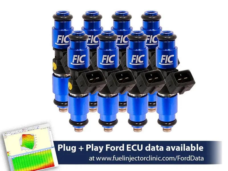 1200Cc (130 Lbs/Hr At 58 Psi Fuel Pressure) Fic Fuel  Injector Clinic Injector Set For Ford F150 (2004-2016) Ford Lightning (1999-2004) Injector Sets 1