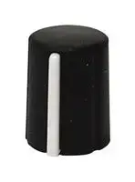 Knob, Round Shaft, 4.5 Mm, Thermoplastic Elastomer, Round With Side Indicator Line, 11.43 Mm 1