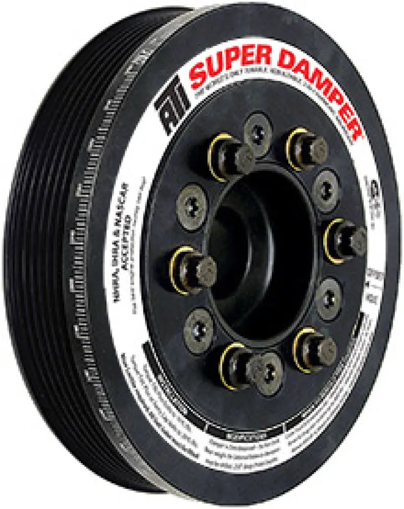Ati 918052 Damper - 7.48In - Alum - 8 & 6 Grv - Ford Coyote 5.0L - 10 Per Od - W/A/C Pulley 1
