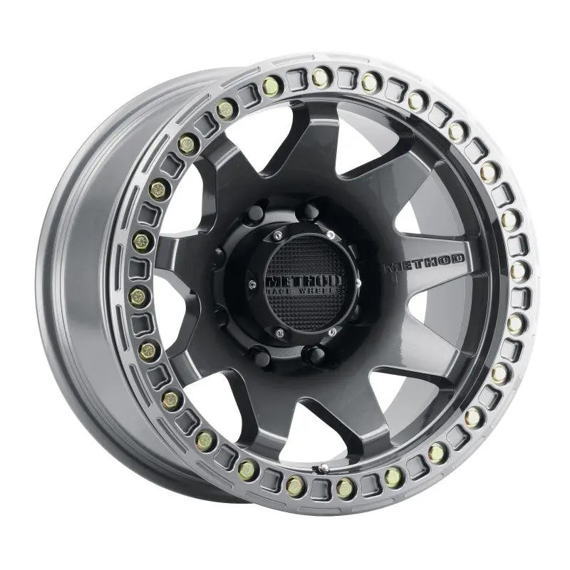 Method Mr108 17X9 -44Mm Offset 8X6.5 130.81Mm Cb Gloss Titanium W/Bh-H24125-38 Wheel 1