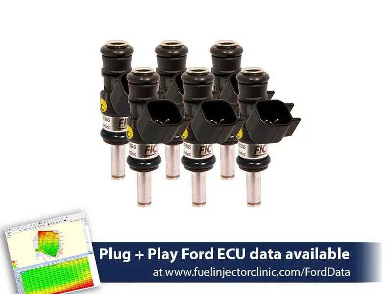 1440Cc (140 Lbs/Hr At 43.5 Psi Fuel Pressure) Fic Fuel Injector Clinic Injector Set For Ford Mustang V6 (2011-2017) 1
