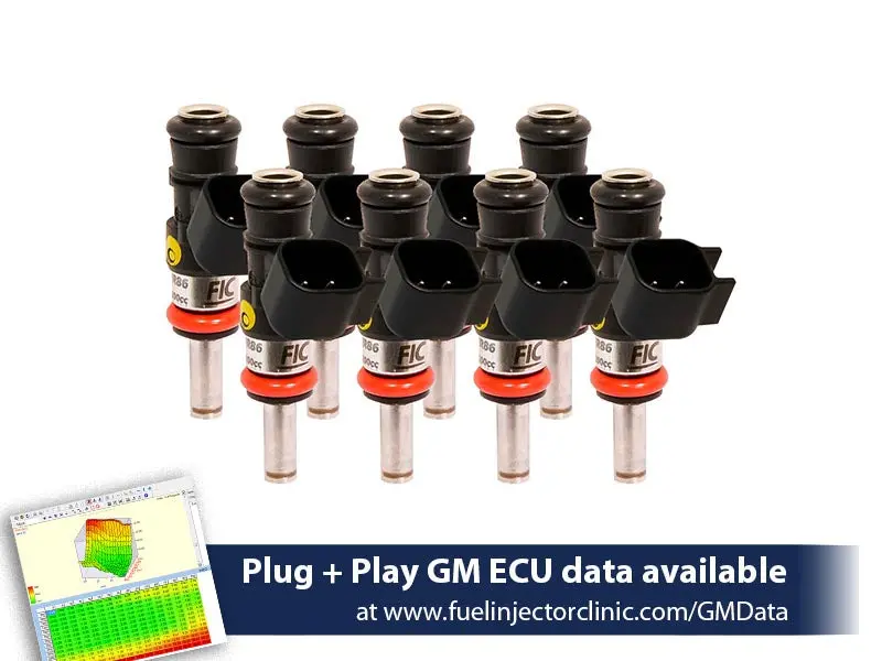 1440Cc (160 Lbs/Hr At Oe 58 Psi Fuel Pressure) Fic Fuel Injector Clinic Injector Set For Ls3, Ls7, L76, L92, And L99 Engines (High-Z) 1
