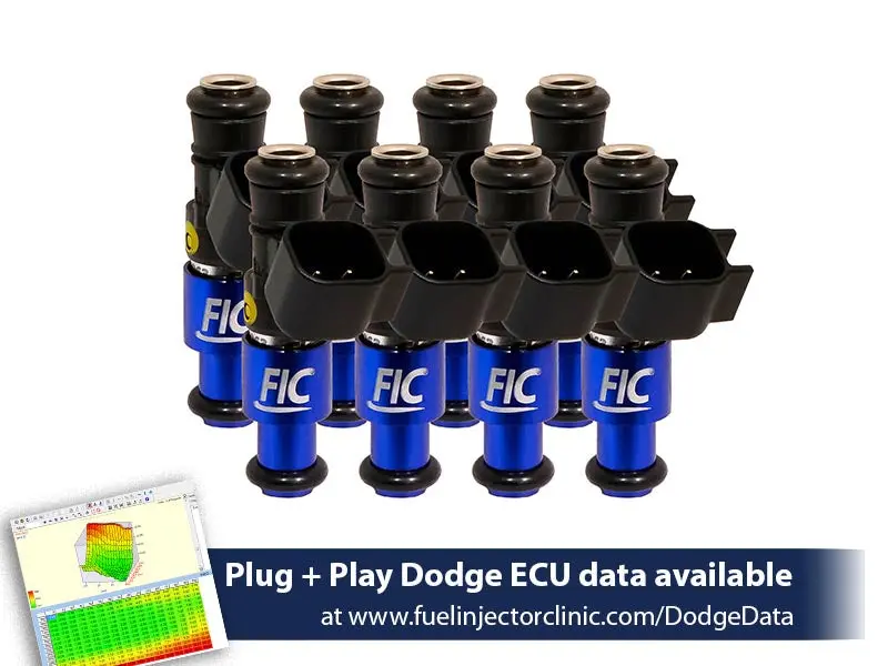 1440Cc (160 Lbs/Hr At Oe 58 Psi Fuel Pressure) Fic Fuel Injector Clinic Injector Set For Dodge Hemi Srt-8, 5.7 (High-Z) 1