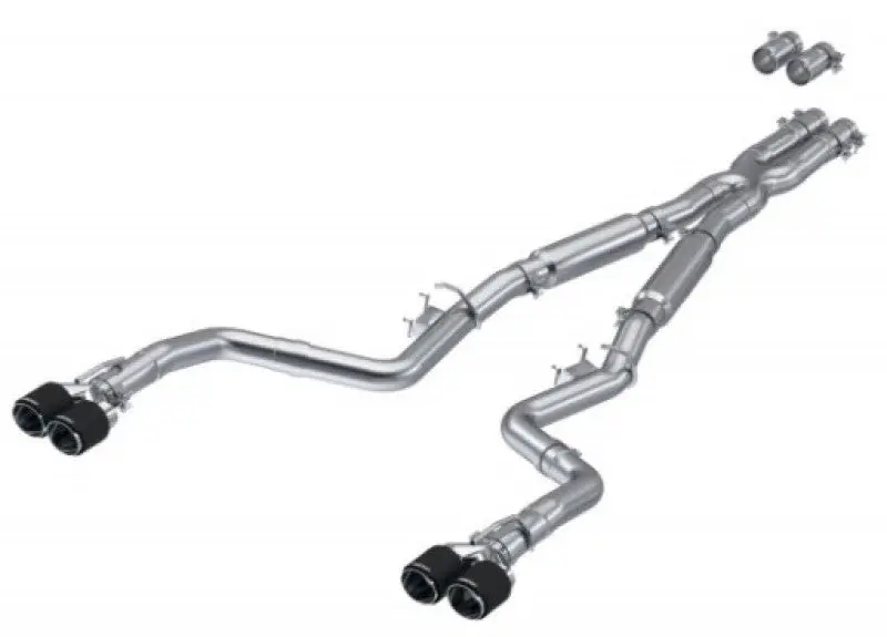 Mbrp 2017-2021 Dodge Challenger 5.7L/6.2L/6.4L Carbon Fiber Quad Tip T304 Catback Exhaust 2