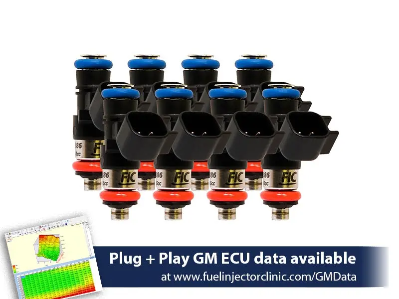 1650Cc (180 Lbs/Hr At Oe 58 Psi Fuel Pressure) Fic Fuel Injector Clinic Injector Set For Ls3, Ls7, L76, L92, And L99 Engines (High-Z) 1