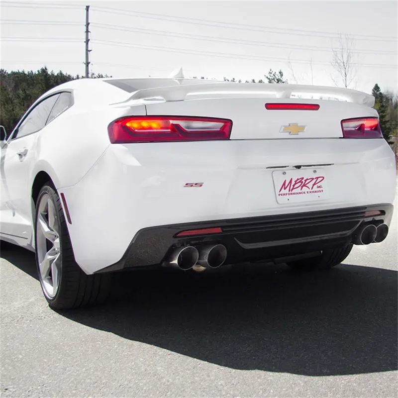 Mbrp 2016+ Chevy Camaro Ss 6.2L 3In Dual Cat-Back Quad Tip Exhaust Street Version W/ Ss T409 Tips 2