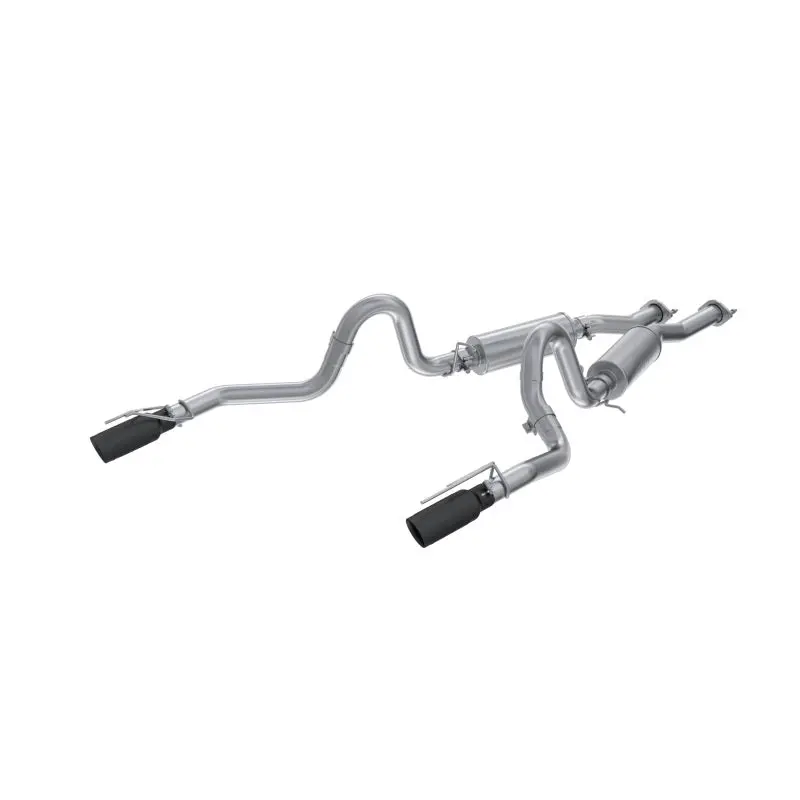Mbrp 1999-2004 Ford Mustang Gt 4.6L 2.5In. Dual Split Rear Al Cat Back W/ 3.5In. Dual Wall Blk. Tips 1