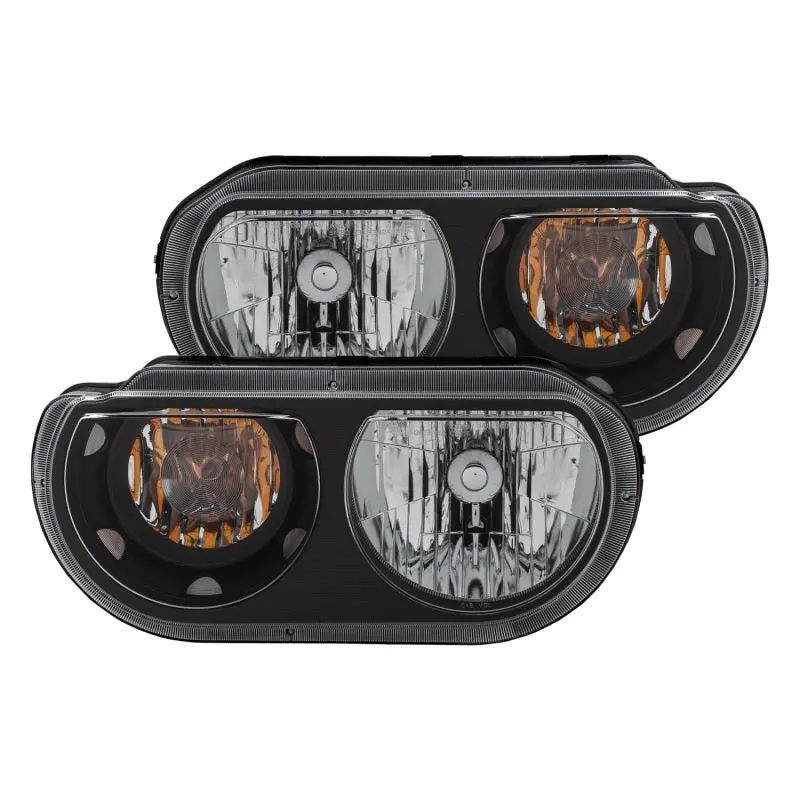 Anzo 121526 Crystal Headlights Black For 2008-2014 Dodge Challenger 1