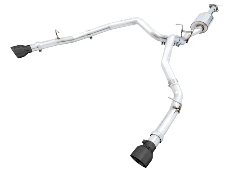 Awe Tuning 3015-33006  0Fg Dual Rear Exit Cat-Back Exhaust - Diamond Black Tips For 2019+ Ram 1500 5.7L (W/Cutouts) 1