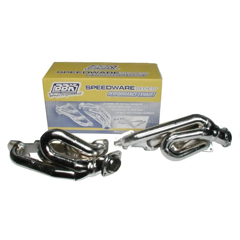 Bbk 40090 1-3/4 Chrome Shorty Tuned Length Exhaust Headers For 2003-2008 Dodge Ram 5.7 Hemi 1