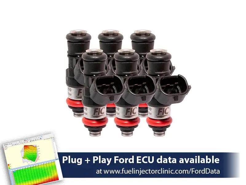 2150Cc (200 Lbs/Hr At 43.5 Psi Fuel Pressure) Fic Fuel  Injector Clinic Injector Set For Ford Mustang V6 (2011-2017) 1