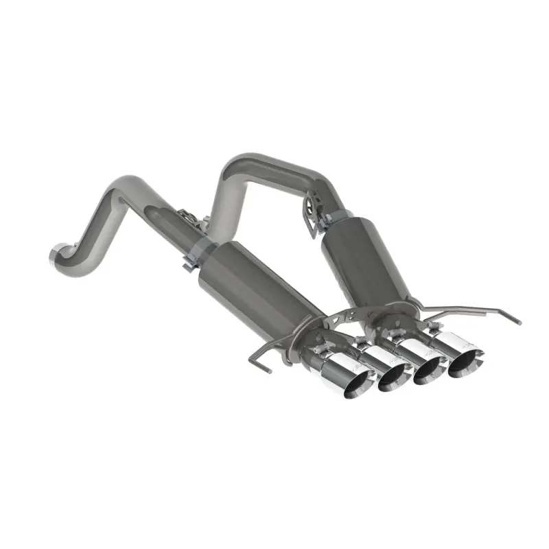 Mbrp 2014-2019 Chevy Corvette V8 6.2L 3In T304 Dual Cat Back W/ 4In Quad Dual Wall Tips 1