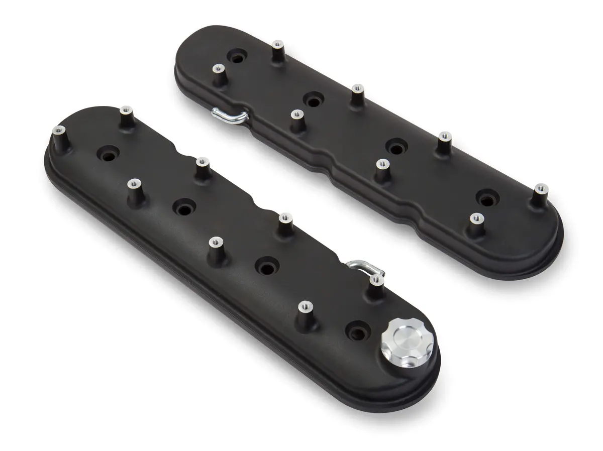 Holley Standard Height Cast Aluminum Valve Cover Set For Chevrolet Gen Iii Iv Ls Engines 1