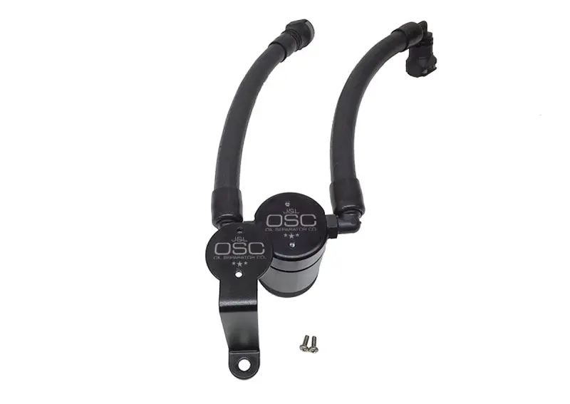 J&L 3040P-B Oil Separator 3.0 Passenger Side (Remote Mount) - Black Anodized For 2007-2014 Ford Mustang Gt500 1