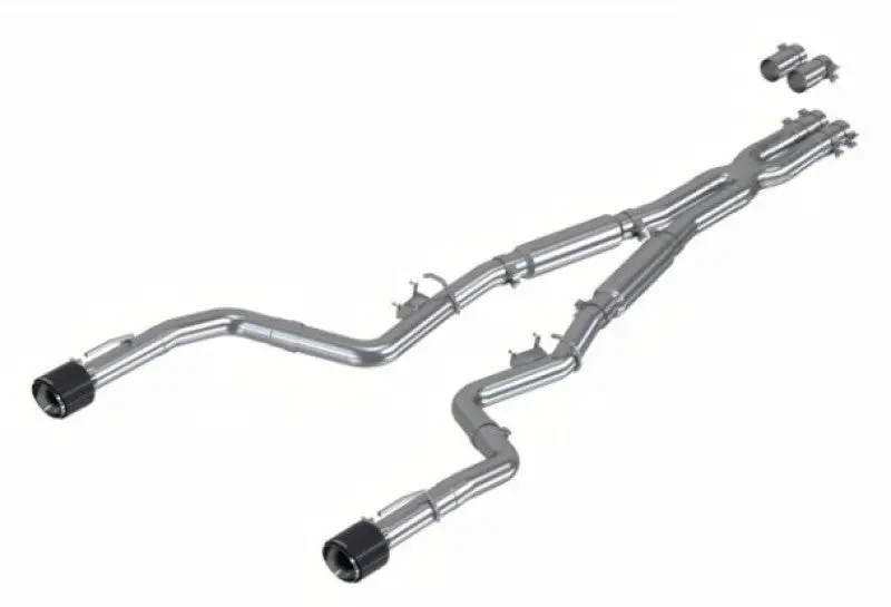 Mbrp S71173cf 3" Street Profile Cat-Back, Dual Rear W/ Dual Carbon Fiber Tips For 2015-2023 Dodge Charger 5.7L/6.2L/ 6.4L Hemi 1