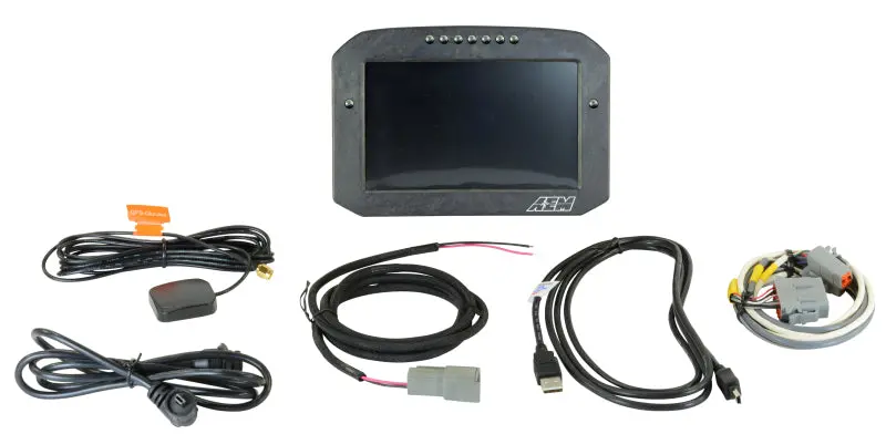Aem 30-5703F Cd-7Lg Carbon Logging Flush Digital Dash Display W/ Internal 20Hz Gps & Antenna 1