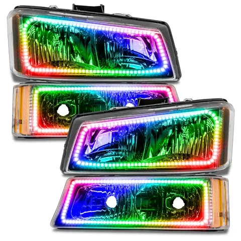 Oracle Lighting 3959 2003-2006 Chevy Silverado Colorshift® Dual Halo Headlight Kit 1