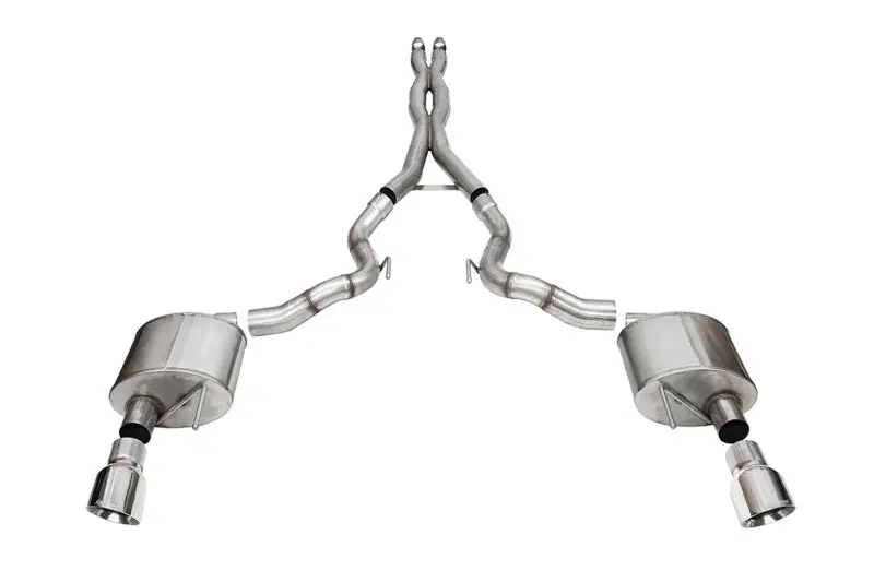 Corsa 2024 Ford Mustang Gt Conv. Xtreme Catback Ex. Sys. 3.0In Dual Rear Exit W/4.5In Pro Series Tip 1