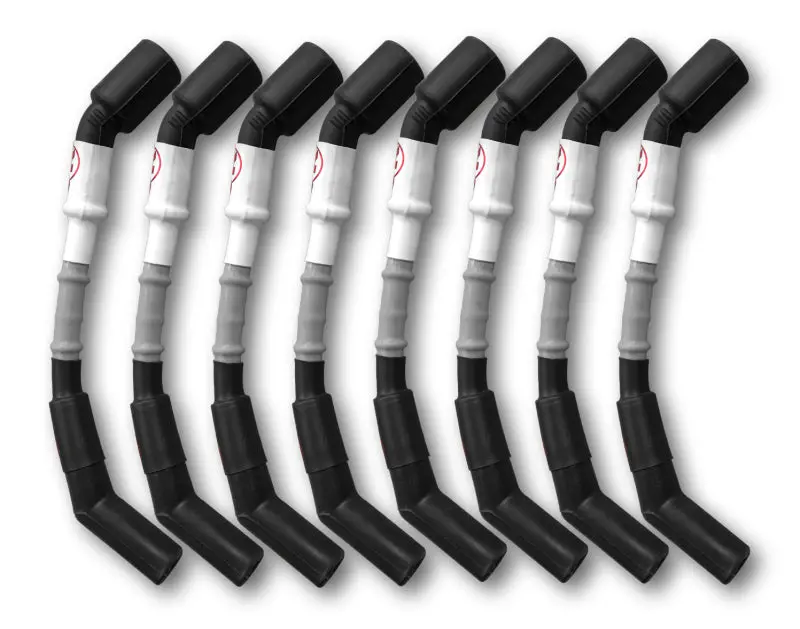 Kooks 750204 10Mm Spark Plug Wires - Grey W/ Black Boots (8 Pc. Set) For Gm Lsx Trucks 1
