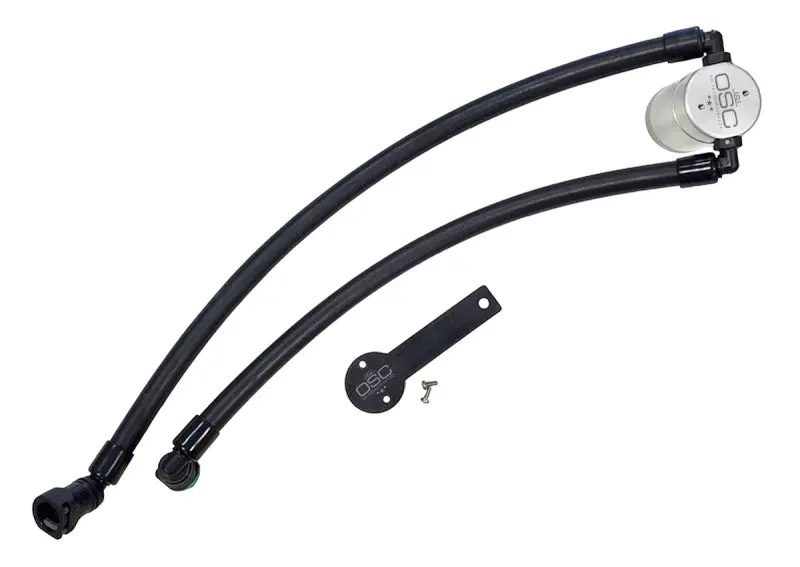 J&L 3071P-C Passenger Side Oil Separator 3.0 - Clear Anodized For 2021-2024 Ram Trx 6.2L Supercharged 1