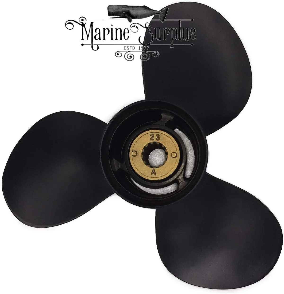Aluminum Propeller - 11 3/8 X 12 - Rh 3 Blade - 25-70 Hp Mercury 48-855856A5 1