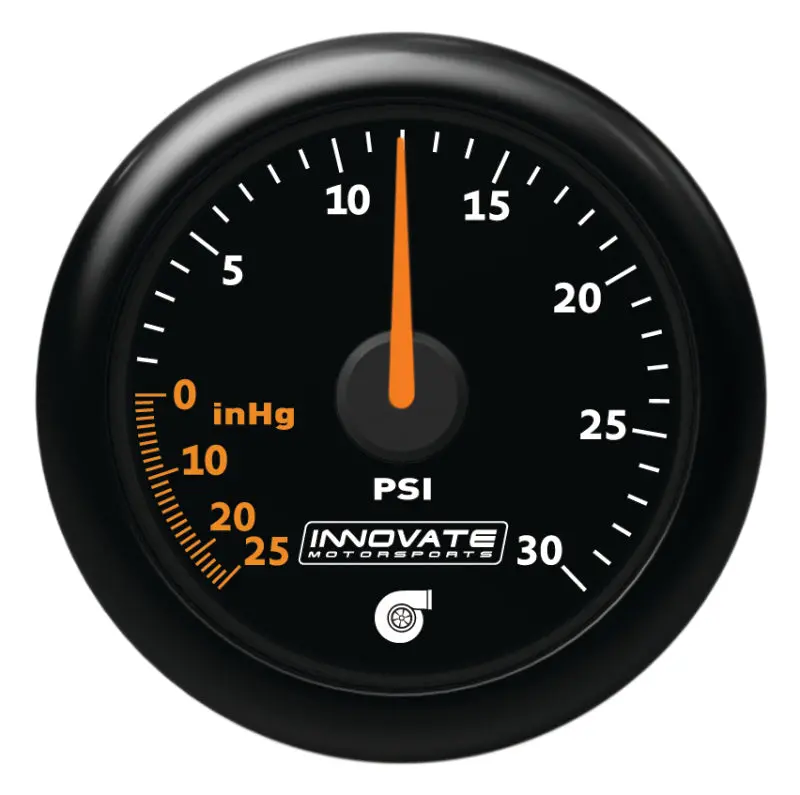 Innovate 3908 Mtx Analog 30 Psi Vacuum/Boost Gauge Kit - Black Faceplate 1