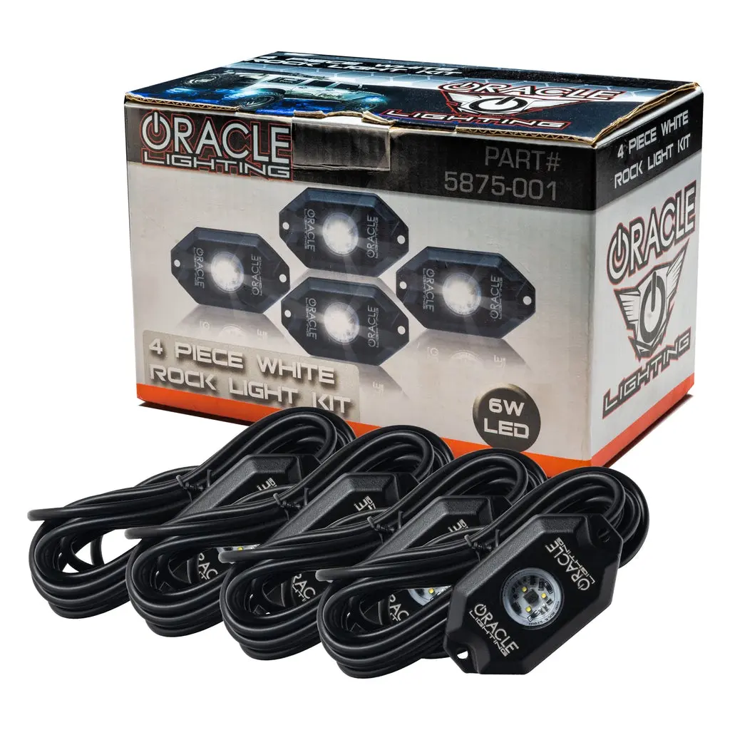 Oracle Lighting 5875-001 White Underbody Wheel Well Rock Light Kit - 4 Piece 1