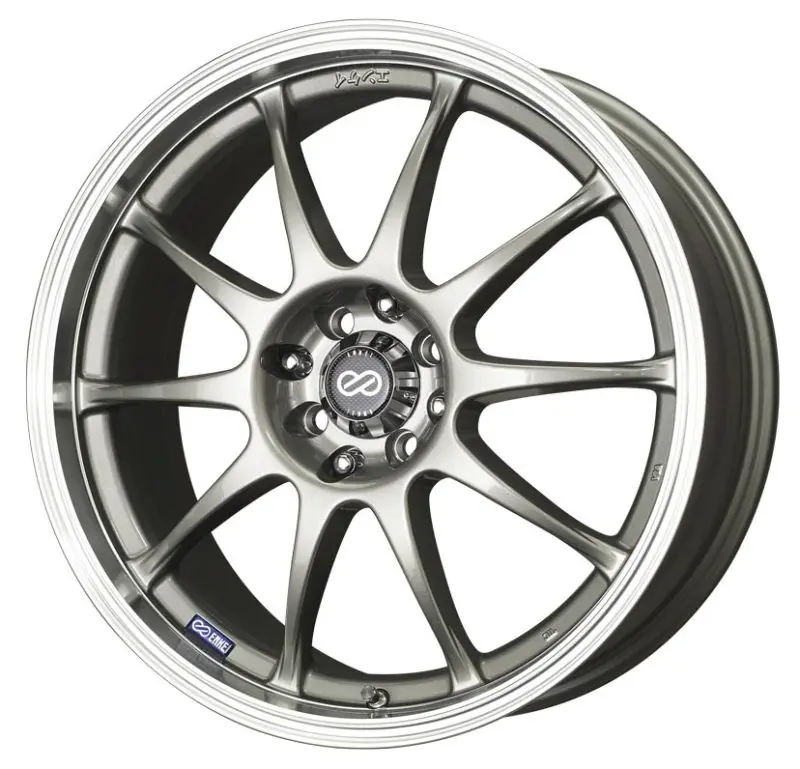Enkei J10 16X7 4X100/114.3 42Mm Offset 72.62Mm Bore Dia Silver W/ Machined Lip Wheel 1