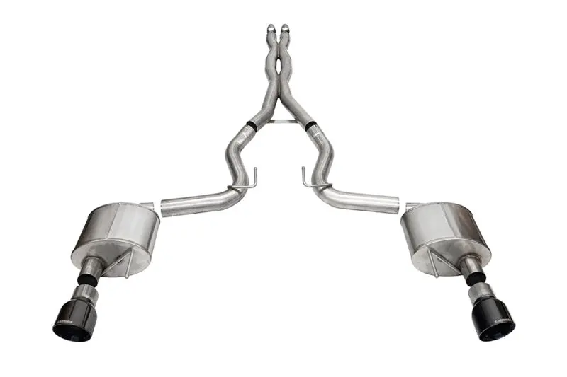 Corsa 2024 Ford Mustang Gt Xtreme Cat-Back Ex. Sys. 3.0In Dual Rear Exit W/4.5In Black Pvd Pro Tips 1