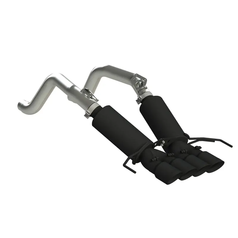 Mbrp 2014-2019 Chevy Corvette V8 6.2L 3In Black Dual Cat Back W/ 4In Quad Dual Wall Tips 1