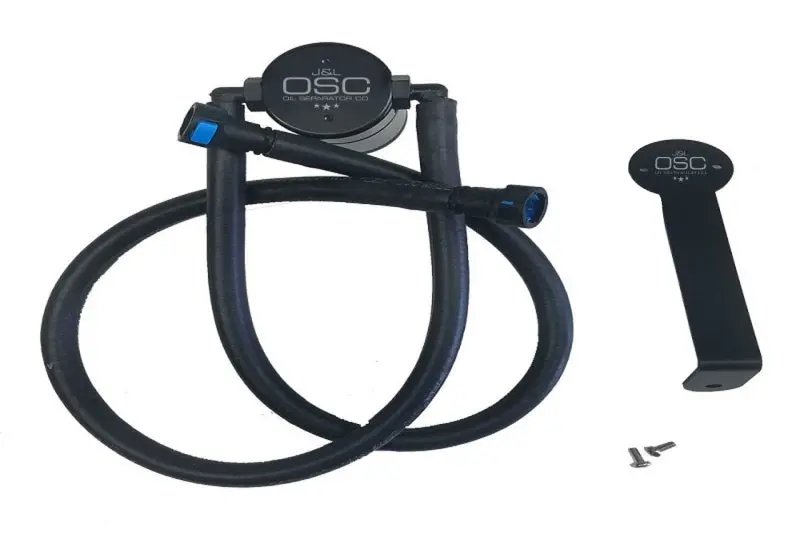 J&L 3082P-B Passenger Side Oil Separator 3.0 - Black Anodized For 2012-2015 Chevrolet Camaro Zl1 6.2L 1