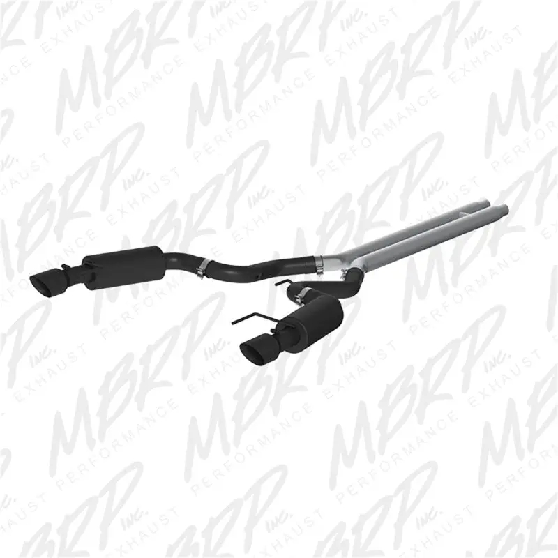 Mbrp 2015 Ford Mustang Gt 5.0 Convertible Black 3In Cat Back Dual Split Rear Exit (Street Version) 1